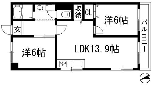 兵庫県宝塚市南口2丁目 宝塚南口駅 2LDK マンション 賃貸物件詳細