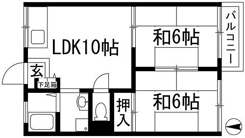 兵庫県宝塚市宝梅3丁目 宝塚南口駅 2LDK アパート 賃貸物件詳細