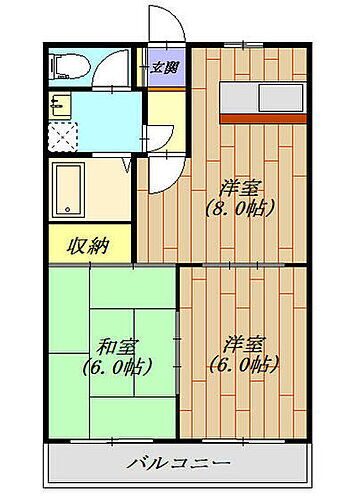 プラチナパレス宇都宮　４０７号室 4階 2LDK 賃貸物件詳細