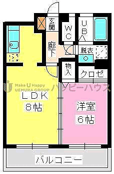 ヴィンテージ唐原 1階 1LDK 賃貸物件詳細