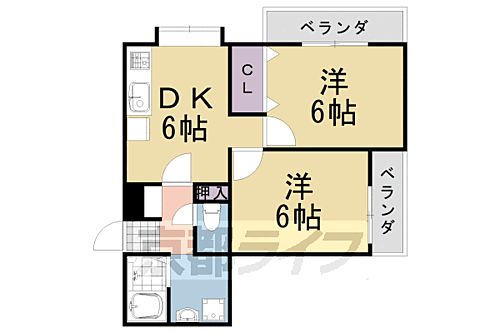 京都府京都市西京区川島東代町 桂駅 2DK マンション 賃貸物件詳細