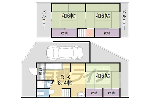京都府京都市右京区梅津罧原町 テラスハウス