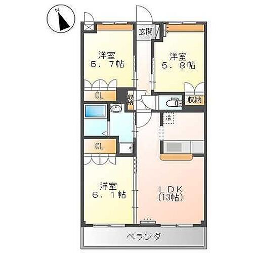 広島県福山市東川口町4丁目 東福山駅 3LDK アパート 賃貸物件詳細