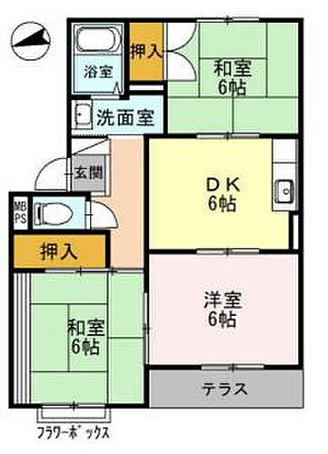 大阪府八尾市東山本新町4丁目4-12 5 河内山本駅 3DK アパート 賃貸物件詳細