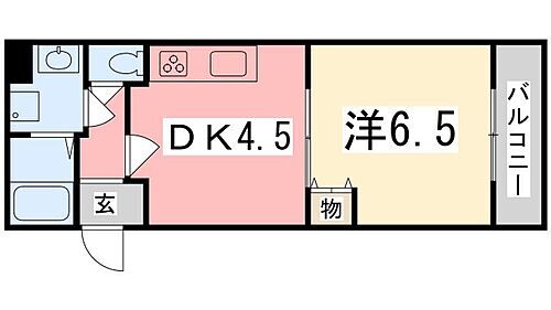 兵庫県姫路市東雲町5丁目 山陽姫路駅 1DK マンション 賃貸物件詳細