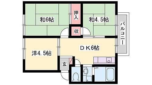 兵庫県加古川市東神吉町神吉966-3 宝殿駅 3DK アパート 賃貸物件詳細