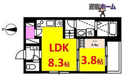 フォーラムエス 2階 1LDK 賃貸物件詳細