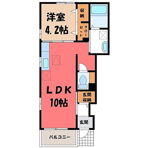 群馬県伊勢崎市東小保方町 国定駅 1LDK アパート 賃貸物件詳細