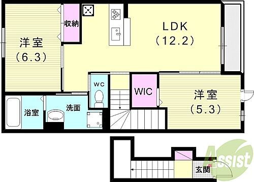 兵庫県神戸市西区今寺18-6 朝霧駅 2LDK アパート 賃貸物件詳細