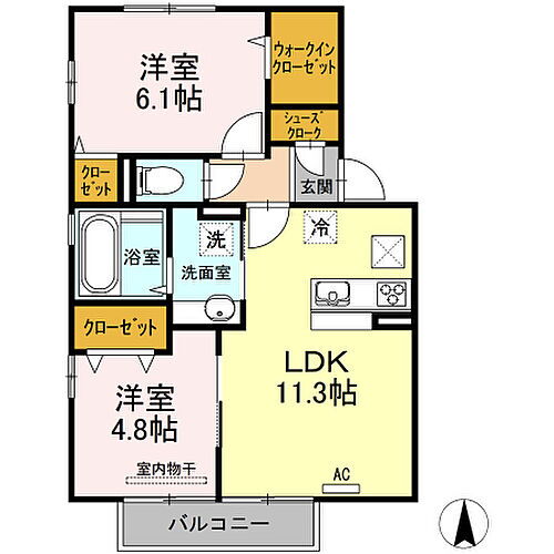 佐賀県鳥栖市田代外町1513-18 田代駅 2LDK アパート 賃貸物件詳細