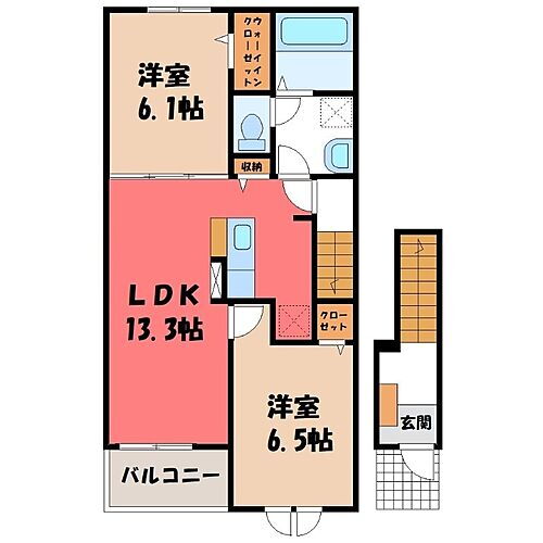 栃木県足利市福居町 賃貸アパート