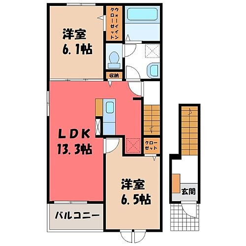 栃木県足利市福居町 賃貸アパート