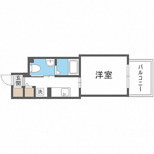 レジディア南１条 5階 1K 賃貸物件詳細
