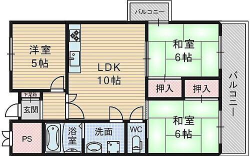 大阪府吹田市五月が丘南19番3号 南千里駅 3LDK マンション 賃貸物件詳細