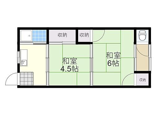 大阪府箕面市牧落1丁目 牧落駅 2K アパート 賃貸物件詳細