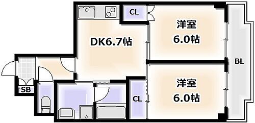 大阪府大阪市平野区瓜破2丁目 喜連瓜破駅 2DK マンション 賃貸物件詳細