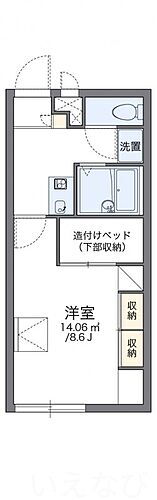 岡山県岡山市北区田中 岡山駅 1K アパート 賃貸物件詳細