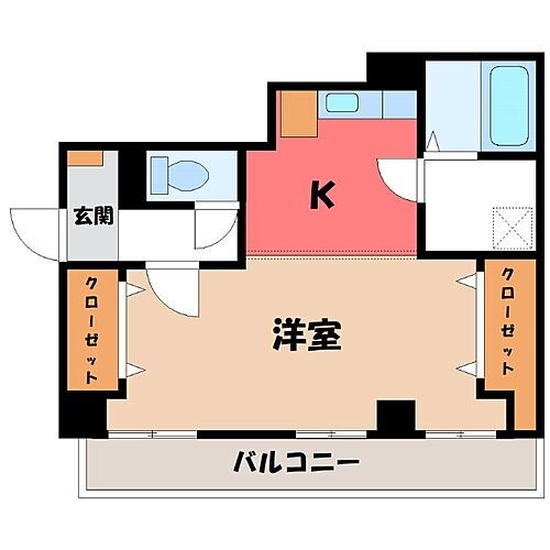 群馬県高崎市西横手町 倉賀野駅 1K マンション 賃貸物件詳細