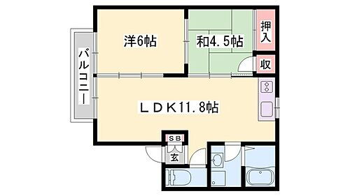 兵庫県姫路市御立東1丁目 播磨高岡駅 2LDK アパート 賃貸物件詳細