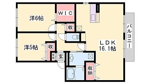 フレマリール２１　Ｂ棟 2階 2LDK 賃貸物件詳細