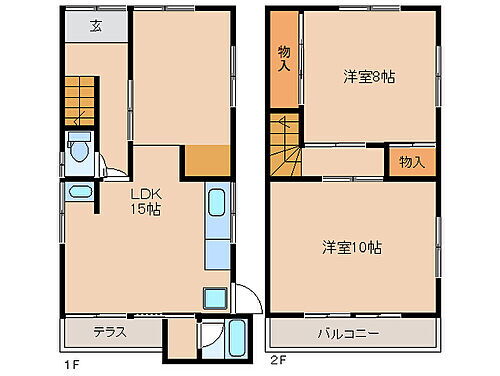 三碓１丁目借家 2LDK 賃貸物件詳細