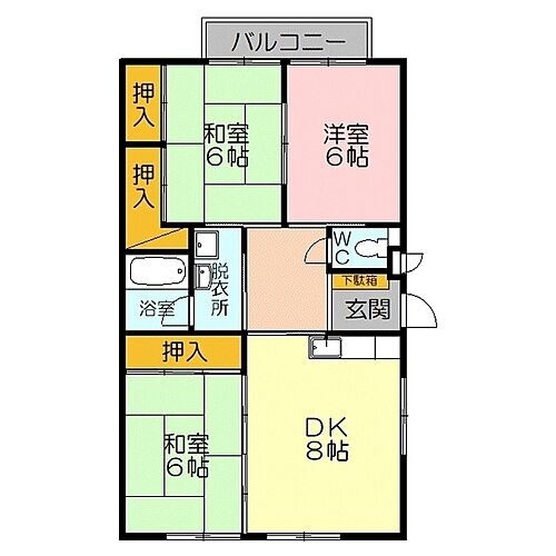 鳥取県米子市三本松3丁目 三本松口駅 3DK アパート 賃貸物件詳細