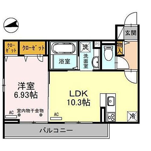 群馬県高崎市飯塚町 高崎問屋町駅 1LDK アパート 賃貸物件詳細