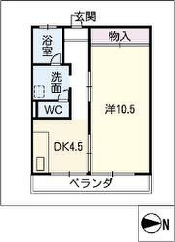 石塚マンション 4階 1DK 賃貸物件詳細