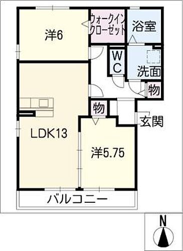 ネクサス２ 2階 2LDK 賃貸物件詳細