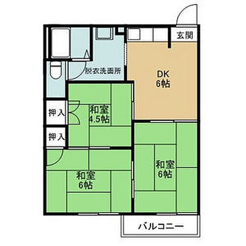 フォーブル吉岡 2階 3DK 賃貸物件詳細