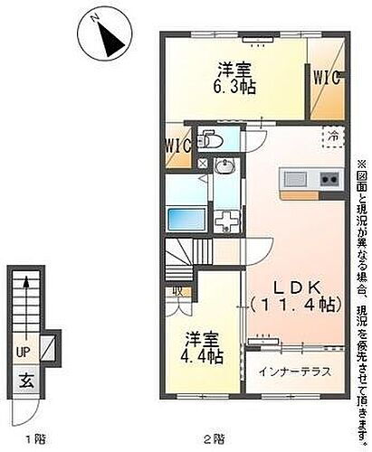 滋賀県米原市宇賀野 賃貸アパート