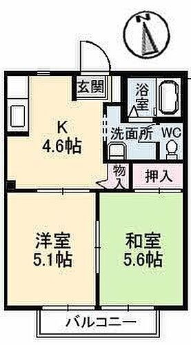 鳥取県鳥取市的場175 鳥取駅 2K アパート 賃貸物件詳細