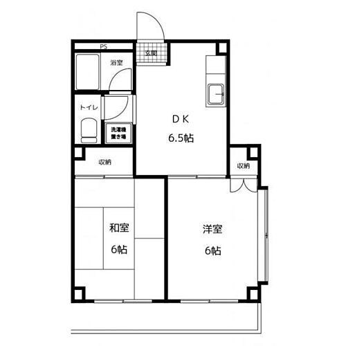 サンパールハイツ 2階 2DK 賃貸物件詳細