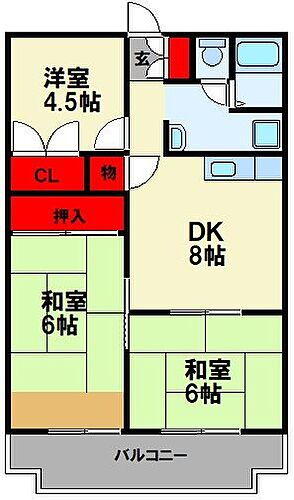 第２江藤ビル 6階 3DK 賃貸物件詳細