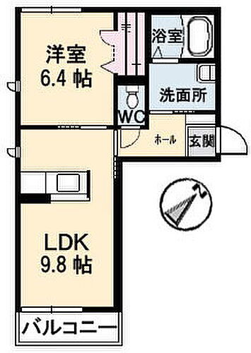 山口県宇部市西小串4丁目3-36 宇部新川駅 1LDK アパート 賃貸物件詳細