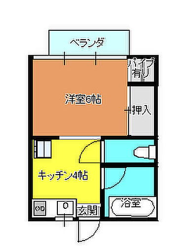 椹野川ハイツ 3階 1K 賃貸物件詳細