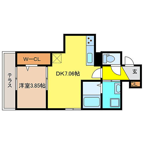 Ｖｉｌｌａ　ｒｉｖｉｅｒｅ 1階 1DK 賃貸物件詳細