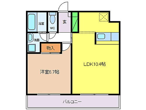 プランドール大手 3階 1LDK 賃貸物件詳細