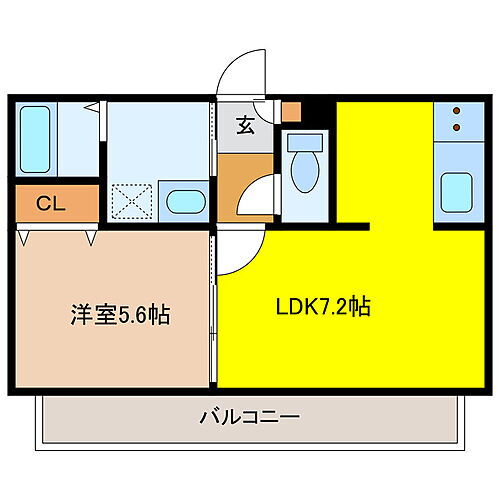 アトランティス朝日 4階 1LDK 賃貸物件詳細