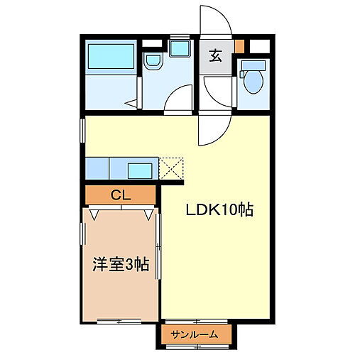 三重県津市海岸町 津駅 1LDK アパート 賃貸物件詳細