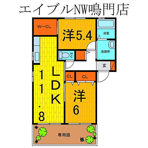 徳島県鳴門市撫養町北浜字宮の東40-1 鳴門駅 2LDK アパート 賃貸物件詳細
