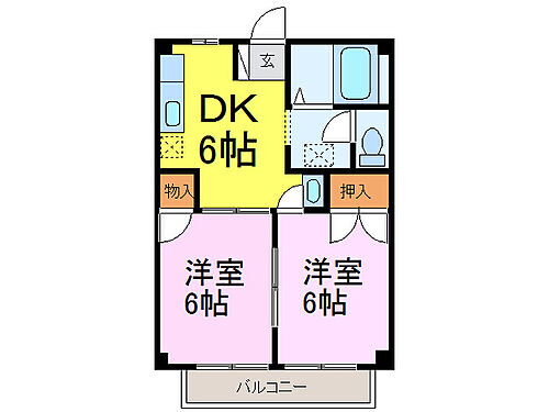 茨城県古河市中田 古河駅 2DK アパート 賃貸物件詳細