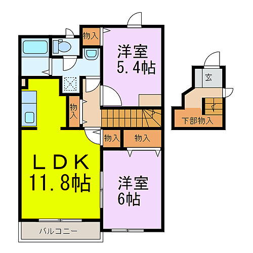 プルミエール 2階 2LDK 賃貸物件詳細