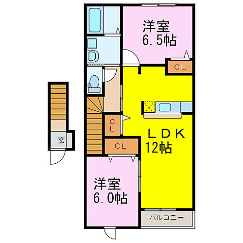 埼玉県鴻巣市広田 鴻巣駅 2LDK アパート 賃貸物件詳細