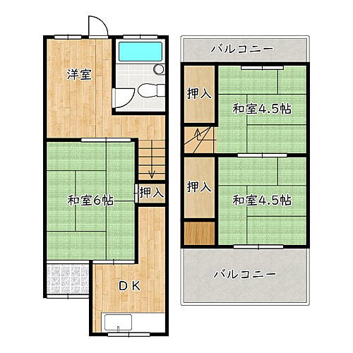 大阪府松原市天美西１丁目 テラスハウス
