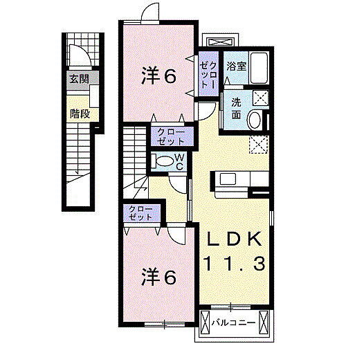和歌山県和歌山市寺内 交通センター前駅 2LDK アパート 賃貸物件詳細
