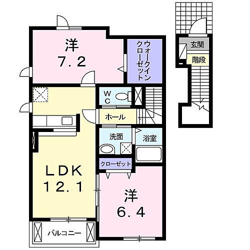ブリーゼＩ 2階 2LDK 賃貸物件詳細