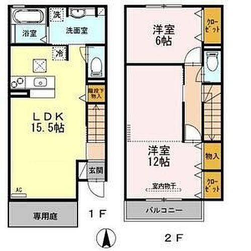 岐阜県岐阜市松鴻町２丁目 テラスハウス