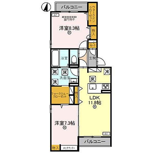 Ｄ－ＲＯＯＭ和歌山黒田 1階 2LDK 賃貸物件詳細