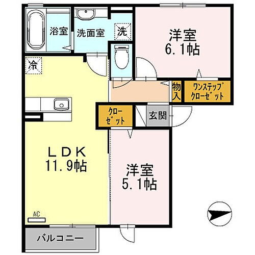 エスポワール 2階 2LDK 賃貸物件詳細